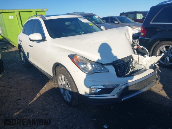 2017 Infiniti QX50 with VIN JN1BJ0RP5HM382300, listed as a IAAI auction lot 41275006 with 91,516 mi miles. Bid and sale history available at carsss.com. Image 1.