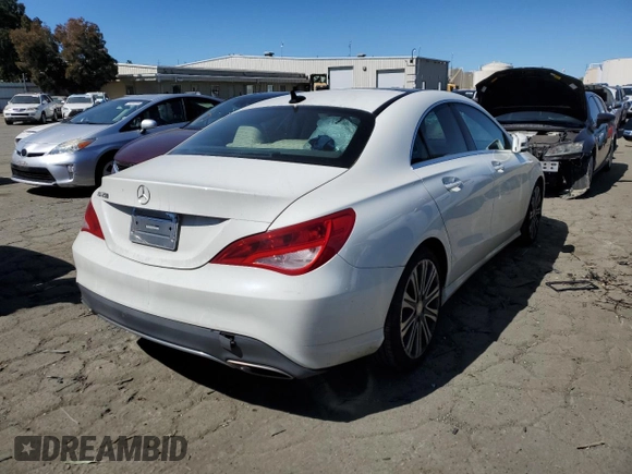 2017 Mercedes-Benz CLA 250 with VIN WDDSJ4EB2HN467738, listed as a Copart auction lot 53228884 with 83,648 mi miles and . Bid and sale history available at DreamBid. Image 3.