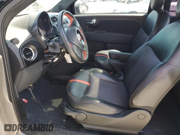2015 FIAT 500e with VIN 3C3CFFGE3FT642311, listed as a Copart auction lot 57159595 with Not provided miles and Clean title. Bid and sale history available at DreamBid. Image 7.
