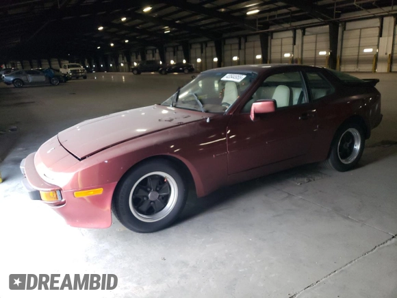 1984 Porsche 944 with VIN WP0AA0948EN461206, listed as a Copart auction lot 43544955 with 15,862 mi miles and Salvage title. Bid and sale history available at DreamBid. Image 1.