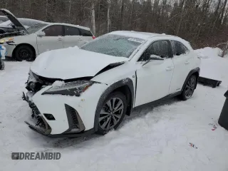 2020 Lexus UX 250h F Sport with VIN JTHR9JBH0L2031472, listed as a Copart auction lot 87076054 with 110,396 mi miles and Salvage Title. Bid and sale history available at DreamBid. Image 1.