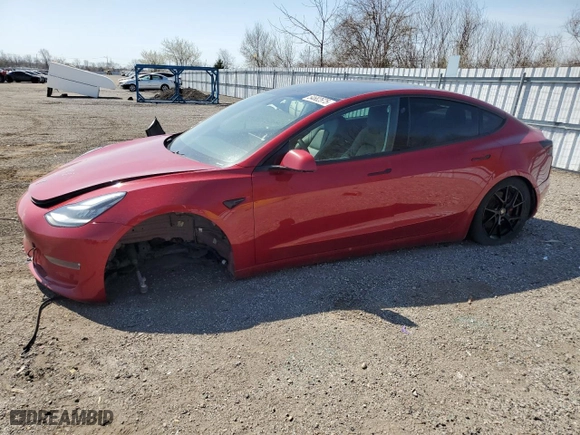 2019 Tesla Model 3 Long Range with VIN 5YJ3E1EB4KF415132, listed as a Copart auction lot 54682675 with 0 mi miles and Salvage Title. Bid and sale history available at carsss.com. Image 1.