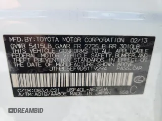 2013 Lexus LS 460 z VIN JTHBL5EF9D5119294, wystawiony jako Copart lot #56279765 z przebiegiem 200 349 mil mil oraz Szkoda całkowita • Salvage title. Historia ofert i sprzedaży dostępna na DreamBid. Obrazek 13.