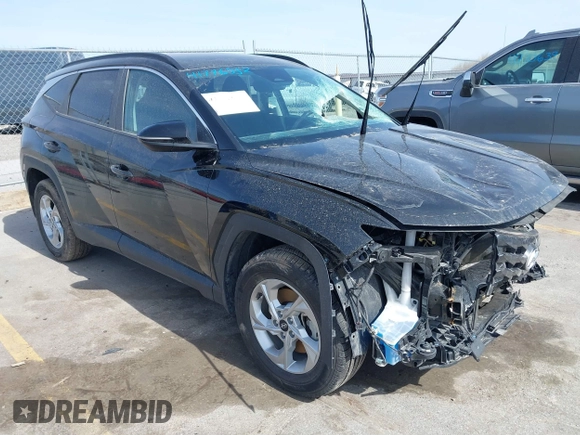 2023 Hyundai Tucson SEL with VIN 5NMJBCAE0PH220551, listed as a IAAI auction lot 41776552 with 46,002 mi miles. Bid and sale history available at carsss.com. Image 1.
