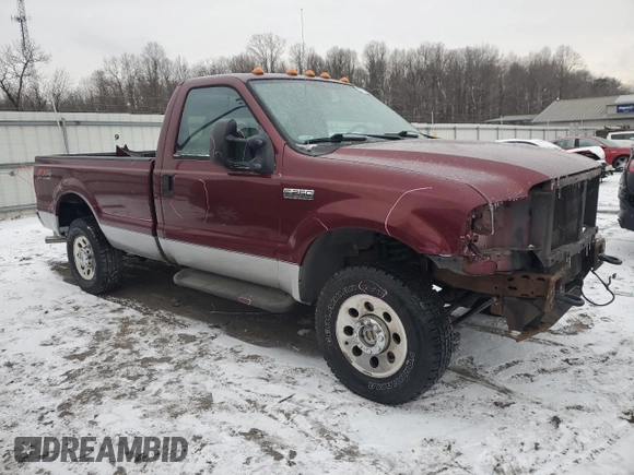 2005 Ford F-250 XL with VIN 1FTNF215X5EC40810, listed as a Copart auction lot 88820065 with 90,013 mi miles and Salvage Title. Bid and sale history available at DreamBid. Image 4.
