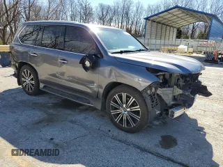 2019 Lexus LX with VIN JTJHY7AX5K4299204, listed as a Copart auction lot 49465625 with 65,317 mi miles and Salvage Title. Bid and sale history available at carsss.com. Image 4.