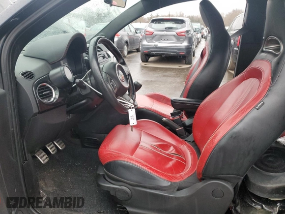 2012 FIAT 500 Abarth with VIN 3C3CFFFH8CT351617, listed as a Copart auction lot 50002195 with 84,996 mi miles and Salvage title. Bid and sale history available at DreamBid. Image 7.