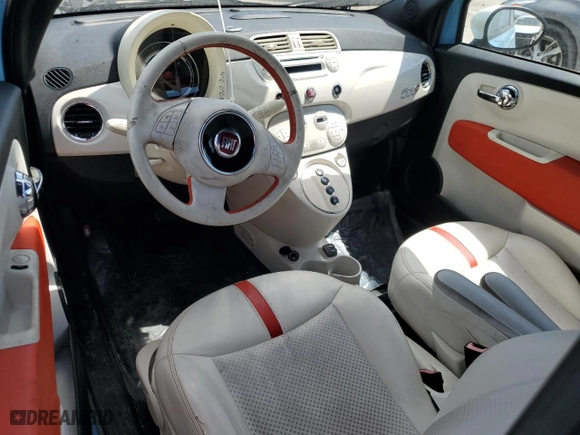 2015 FIAT 500e with VIN 3C3CFFGE2FT717791, listed as a Copart auction lot 72740604 with 35,554 mi miles and Clean Title. Bid and sale history available at carsss.com. Image 8.