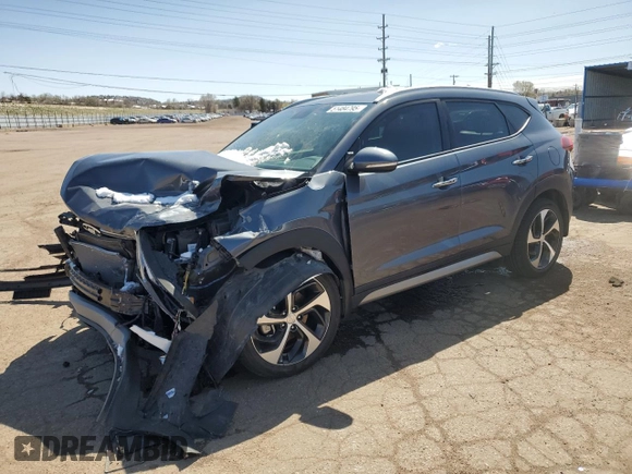 2017 Hyundai Tucson Sport with VIN KM8J3CA25HU310531, listed as a Copart auction lot 51484795 with 102,607 mi miles and Salvage Title. Bid and sale history available at DreamBid. Image 1.