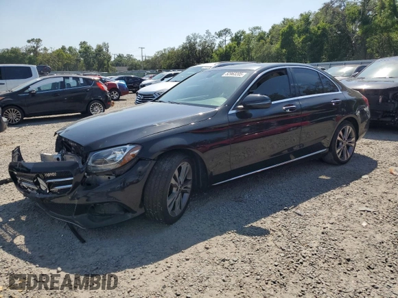2017 Mercedes-Benz C 300 with VIN 55SWF4JB5HU218785, listed as a Copart auction lot 52963205 with 165,590 mi miles and Salvage title. Bid and sale history available at DreamBid. Image 1.