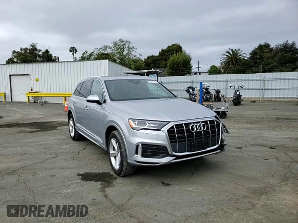 2020 Audi Q7 Premium with VIN WA1AJAF70LD008733, listed as a Copart auction lot 53377775 with 62,285 mi miles and Salvage title. Bid and sale history available at DreamBid. Image 11.