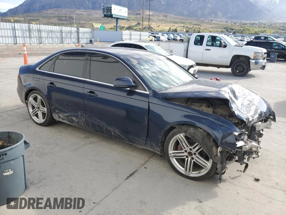2009 Audi A4 Prestige with VIN WAUMK78K79N069372, listed as a Copart auction lot 53846905 with Not provided miles and Salvage title. Bid and sale history available at DreamBid. Image 4.