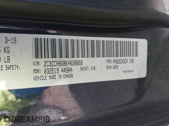 2019 Chrysler 300 S z VIN 2C3CCABG8KH628668, wystawiony jako IAAI lot #42060870 z przebiegiem 86 694 mil mil oraz . Historia ofert i sprzedaży dostępna na DreamBid. Obrazek 9.