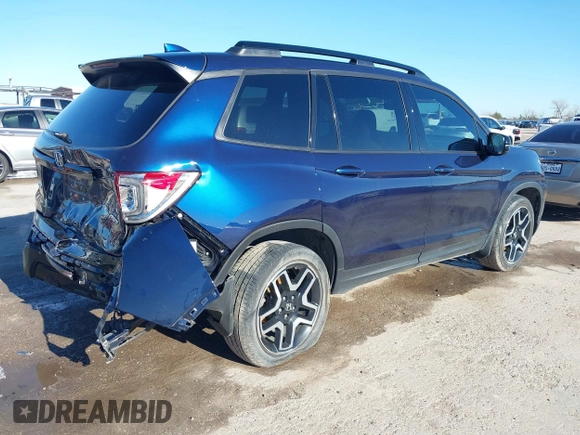 2023 Honda Passport Elite with VIN 5FNYF8H06PB012234, listed as a IAAI auction lot 41208146 with 38,491 mi miles and . Bid and sale history available at DreamBid. Image 4.