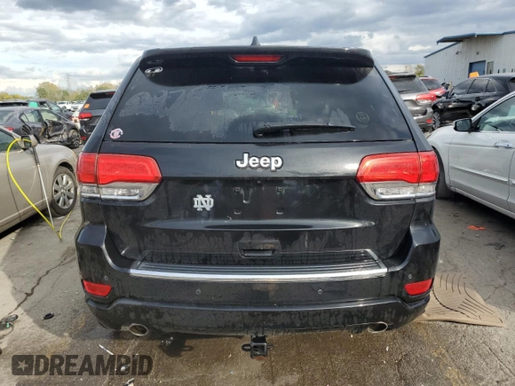 2014 Jeep Grand Cherokee Overland with VIN 1C4RJECG1EC556155, listed as a Copart auction lot 75641034 with 116,549 mi miles and Salvage Title. Bid and sale history available at carsss.com. Image 6.