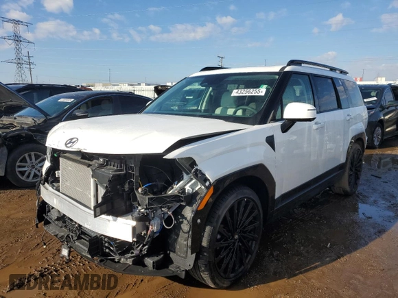 2025 Hyundai Santa Fe Calligraphy z VIN 5NMP5DGLXSH069580, wystawiony jako Copart lot #43256255 z przebiegiem 79 mil mil oraz Szkoda całkowita • Salvage title. Historia ofert i sprzedaży dostępna na DreamBid. Obrazek 1.