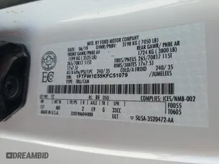 2019 Ford F-150 XL with VIN 1FTFW1E55KFC51079, listed as a Copart auction lot 47197635 with 0 mi miles and Salvage Title. Bid and sale history available at carsss.com. Image 13.