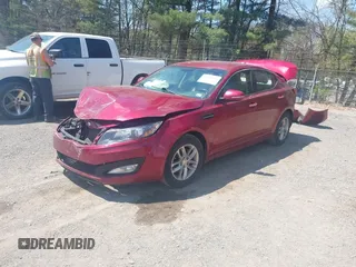 2013 Kia Optima LX with VIN 5XXGM4A74DG189357, listed as a IAAI auction lot 42095444 with 168,096 mi miles. Bid and sale history available at carsss.com. Image 2.