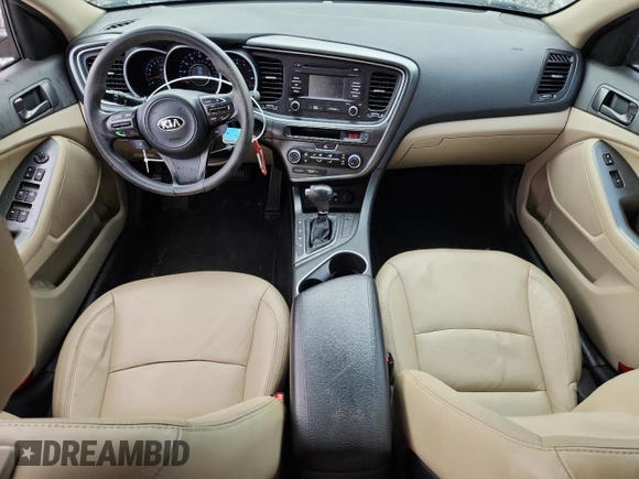 2014 Kia Optima LX with VIN 5XXGM4A76EG342533, listed as a Copart auction lot 59279775 with 108,598 mi miles and Salvage title. Bid and sale history available at DreamBid. Image 8.