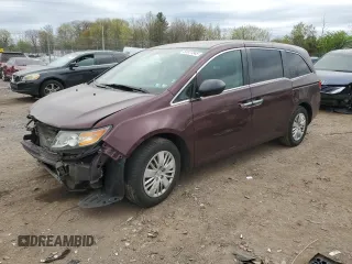 2014 Honda Odyssey LX z VIN 5FNRL5H27EB065129, wystawiony jako Copart lot #53877345 z przebiegiem 154 584 mil mil oraz Szkoda całkowita • Salvage title. Historia ofert i sprzedaży dostępna na DreamBid. Obrazek 1.