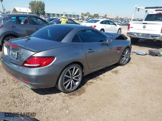 2018 Mercedes-Benz SLC with VIN WDDPK3JA2JF147863, listed as a IAAI auction lot 41697059 with 68,191 mi miles. Bid and sale history available at carsss.com. Image 4.