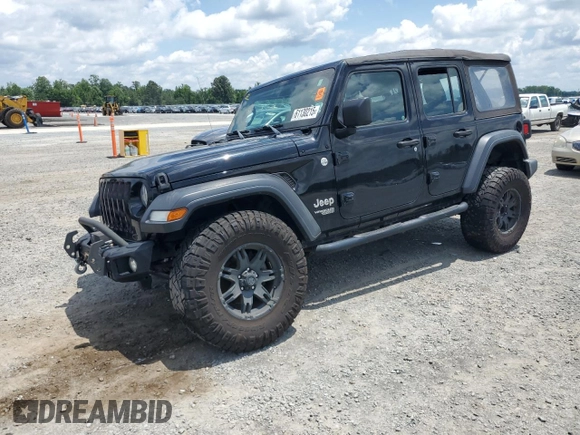 2018 Jeep Wrangler Unlimited Sport S с VIN 1C4HJXDG7JW152968, выставлен на аукционе Copart как лот 61130215 с пробегом 60 796 миль миль и Списание • Salvage title. История ставок и продаж доступна на DreamBid. Изображение 1.