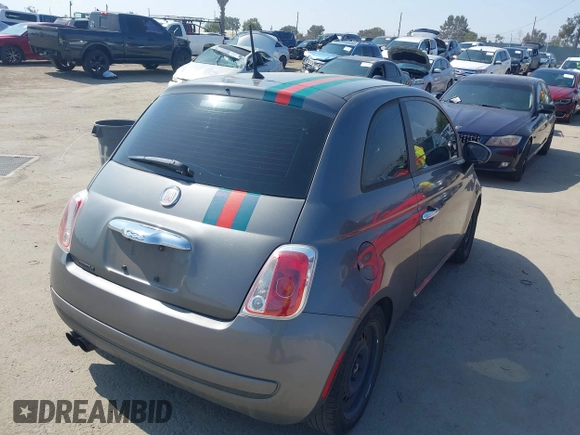 2012 FIAT 500 Pop with VIN 3C3CFFAR5CT303797, listed as a IAAI auction lot 42606833 with 128,973 mi miles and . Bid and sale history available at DreamBid. Image 4.