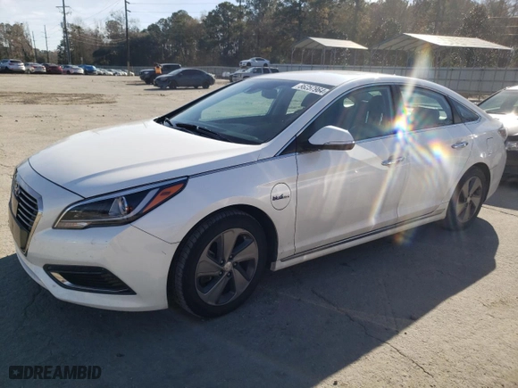2016 Hyundai Sonata Plug-In Hybrid Limited with VIN KMHE54L2XGA023815, listed as a Copart auction lot 86257964 with 87,240 mi miles and Salvage Title. Bid and sale history available at carsss.com. Image 1.