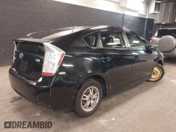 2010 Toyota Prius II with VIN JTDKN3DU5A0101657, listed as a IAAI auction lot 42038593 with 169,243 mi miles. Bid and sale history available at carsss.com. Image 4.