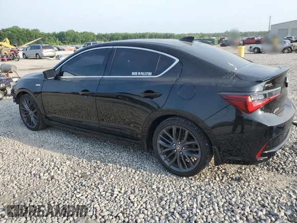 2019 Acura ILX Premium with VIN 19UDE2F82KA005694, listed as a Copart auction lot 59577855 with 75,721 mi miles and Salvage title. Bid and sale history available at DreamBid. Image 2.