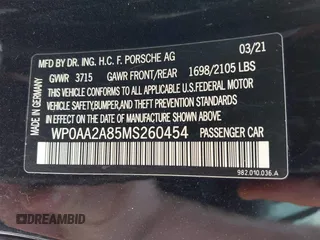 2021 Porsche Cayman с VIN WP0AA2A85MS260454, выставлен на аукционе IAAI как лот 42322452 с пробегом 2 248 миль миль и . История ставок и продаж доступна на DreamBid. Изображение 9.