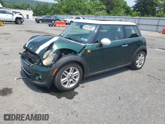 2011 MINI Hardtop with VIN WMWSU3C51BTX95581, listed as a Copart auction lot 60443995 with 157,213 mi miles and Salvage title. Bid and sale history available at DreamBid. Image 1.