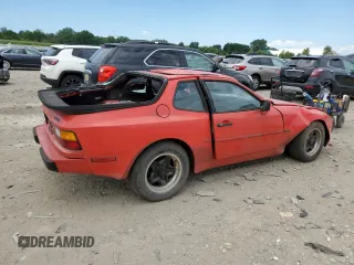 1984 Porsche 944 with VIN WP0AA0945EN454696, listed as a Copart auction lot 61697004 with 66,607 mi miles and Clean Title. Bid and sale history available at carsss.com. Image 3.