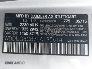 2015 Mercedes-Benz S 550 with VIN WDDUG8CB7FA195614, listed as a IAAI auction lot 42068619 with 64,275 mi miles and . Bid and sale history available at carsss.com. Image 9.