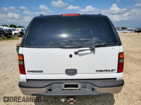 2002 Chevrolet Tahoe LS with VIN 1GNEC13Z32R200857, listed as a Copart auction lot 59812865 with 116,823 mi miles and Salvage title. Bid and sale history available at DreamBid. Image 6.