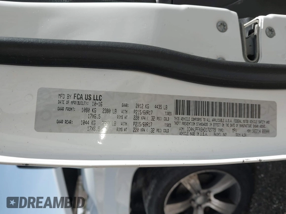 2017 Jeep Patriot High Altitude with VIN 1C4NJPFA3HD172779, listed as a IAAI auction lot 41855244 with 109,882 mi miles and . Bid and sale history available at DreamBid. Image 9.