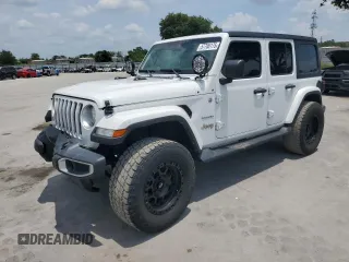 2021 Jeep Wrangler Unlimited Sahara Altitude with VIN 1C4HJXEG9MW728336, listed as a Copart auction lot 57706175 with 44,281 mi miles and Salvage title. Bid and sale history available at DreamBid. Image 1.