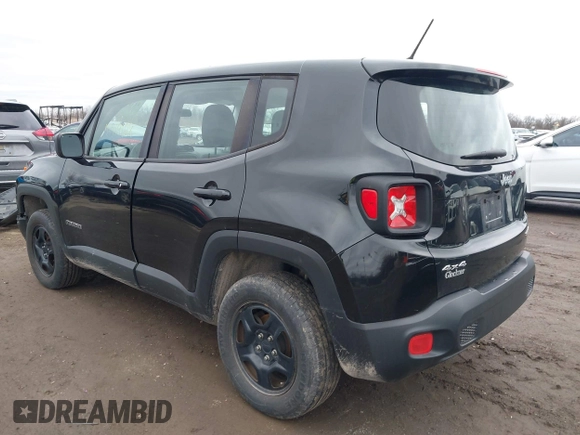 2017 Jeep Renegade Sport with VIN ZACCJBAB6HPG43142, listed as a IAAI auction lot 41719128 with 127,088 mi miles and . Bid and sale history available at carsss.com. Image 3.
