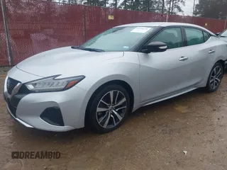 2020 Nissan Maxima SV with VIN 1N4AA6CV5LC384863, listed as a IAAI auction lot 41396121 with 90,730 mi miles. Bid and sale history available at carsss.com. Image 2.