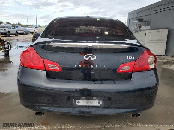 2011 Infiniti G25 Sedan Journey with VIN JN1DV6AP1BM603295, listed as a Copart auction lot 42162905 with 186,888 mi miles and Salvage Title. Bid and sale history available at carsss.com. Image 6.