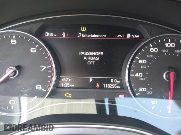 2012 Audi A7 Premium Plus with VIN WAUYGAFC3CN130168, listed as a IAAI auction lot 41647698 with 118,295 mi miles and . Bid and sale history available at DreamBid. Image 7.
