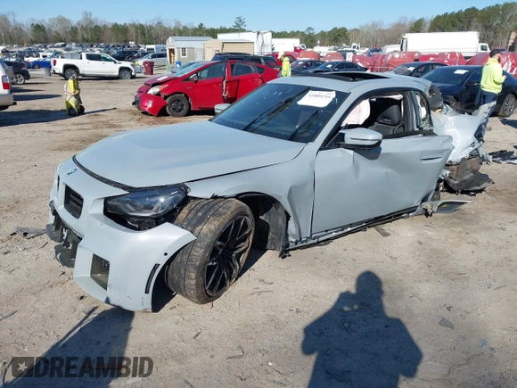 2024 BMW M2 with VIN 3MF13DM00R8E88847, listed as a IAAI auction lot 41889255 with 1 mi miles. Bid and sale history available at carsss.com. Image 2.