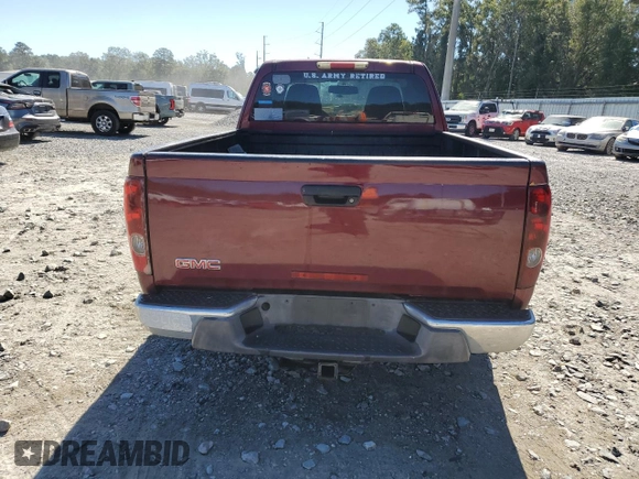 2007 GMC Canyon SLE1 with VIN 1GTCS199478195773, listed as a Copart auction lot 76402134 with 255,252 mi miles and Salvage Title. Bid and sale history available at carsss.com. Image 6.