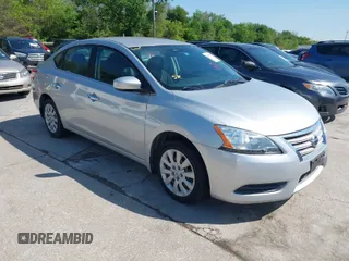 2015 Nissan Sentra SV with VIN 3N1AB7AP0FY215026, listed as a IAAI auction lot 41972728 with 1 mi miles. Bid and sale history available at carsss.com. Image 1.
