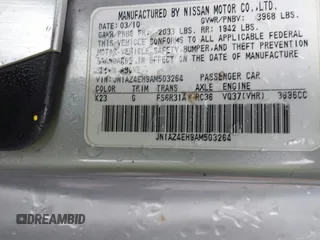2010 Nissan 370Z Touring z VIN JN1AZ4EH9AM503264, wystawiony jako IAAI lot #42180901 z przebiegiem Nie podano mil oraz . Historia ofert i sprzedaży dostępna na DreamBid. Obrazek 9.