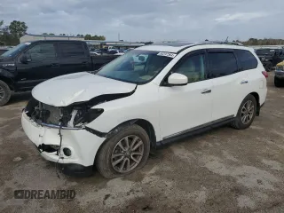 2014 Nissan Pathfinder SL with VIN 5N1AR2MMXEC683734, listed as a Copart auction lot 80297364 with 61,683 mi miles and Salvage Title. Bid and sale history available at carsss.com. Image 1.