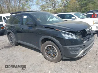 2023 Nissan Pathfinder Rock Creek with VIN 5N1DR3BD2PC256136, listed as a IAAI auction lot 41909614 with 39,429 mi miles and . Bid and sale history available at DreamBid. Image 1.