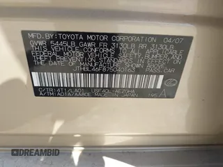 2007 Lexus LS 460 z VIN JTHBL46F875040163, wystawiony jako IAAI lot #42002411 z przebiegiem 145 247 mil mil oraz . Historia ofert i sprzedaży dostępna na DreamBid. Obrazek 9.