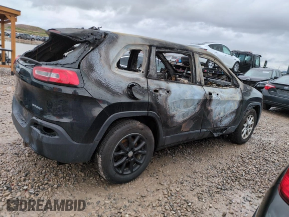 2015 Jeep Cherokee Sport z VIN 1C4PJMAB9FW564237, wystawiony jako Copart lot #51441465 z przebiegiem Nie podano mil oraz Szkoda całkowita • Salvage title. Historia ofert i sprzedaży dostępna na DreamBid. Obrazek 3.