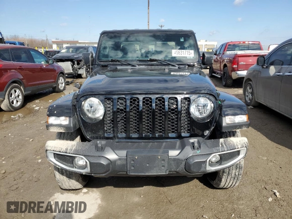 2022 Jeep Gladiator Willys with VIN 1C6HJTAG8NL150240, listed as a Copart auction lot 45631715 with 14,170 mi miles and Salvage title. Bid and sale history available at DreamBid. Image 5.